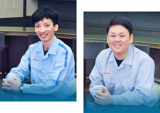 開発・設計Oさんと製造技術Oさんの写真