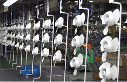 単品塗装の様子の写真